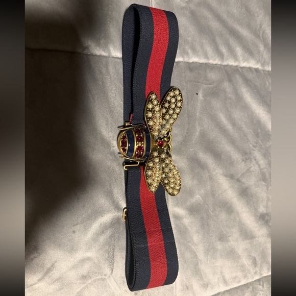 Elegant Gold and Blue Bee Belt main image 4